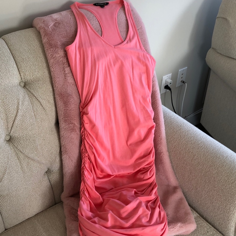 Racer back mid length dress